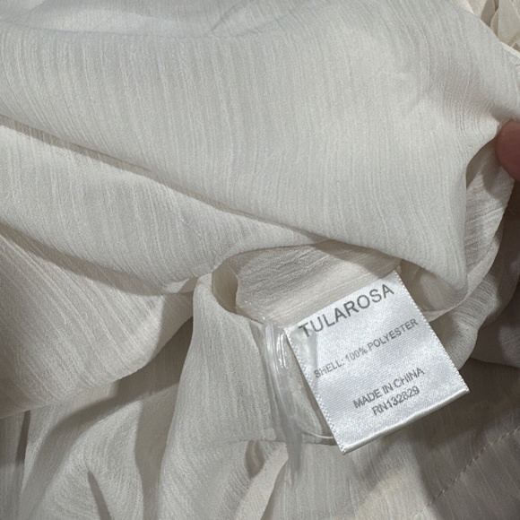 USED $158 Tularosa [ XS ] Margo Ruffle‎ 3/4 Sleeve Top in Cloud Ivory - Picture 5 of 16
